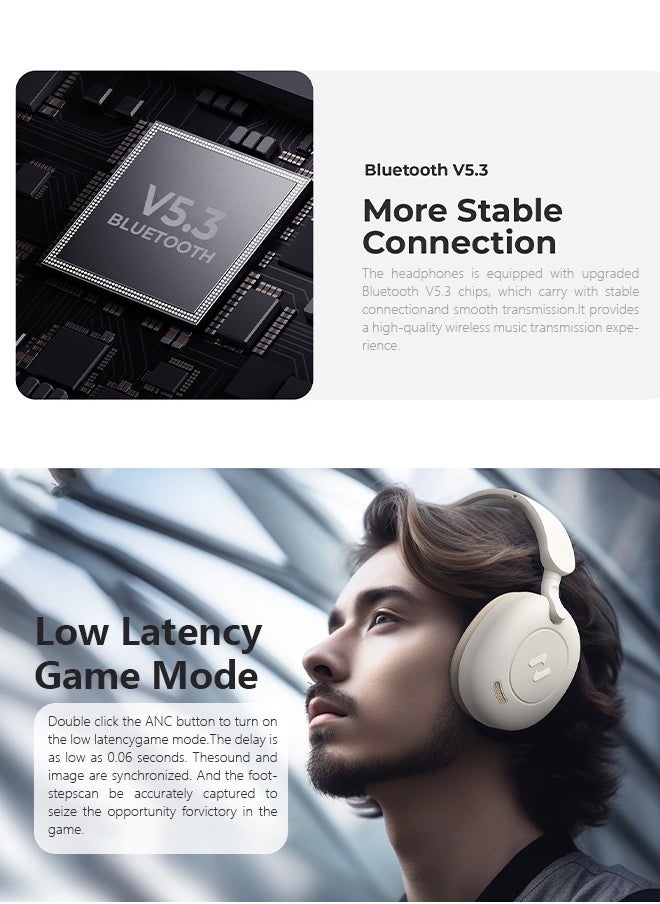 havit - Bluetooth Headset, Wireless Headset, 76 Hours Long Endurance, Hybrid Active Noise Reduction, Compatible with Apple and Android - Image 1