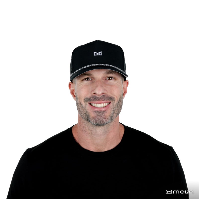 melin Odysea Rope Bulls Icon Hydro, Black, Trucker and Rope Hat, Performance Hat for Men & Women, Water-Resistant Fitted Baseball Cap, XL - Image 3