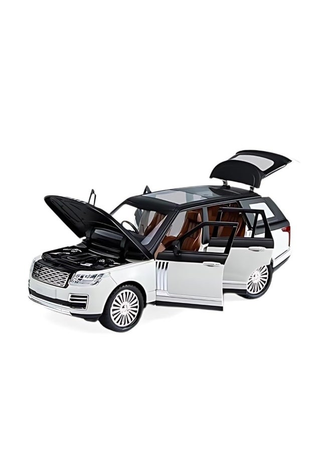 تشي زي محاكاة بمقياس 1:24 لسيارة رينج روفر المصبوبة القابلة للسحب للخلف - سيارة لعبة معدنية من سبائك معدنية مزودة بصوت وإضاءة، نموذج سيارة صغير للأطفال وهواة الجمع - Image 2