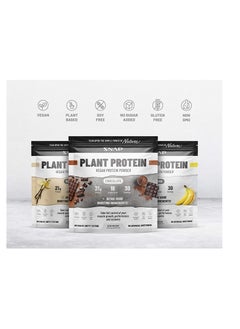 SNAP SUPPLEMENTS Plant Protein Vegan Protein Powder Vanilla 21g Protein,18 Amino Acids 30 serving With Nitric Oxide Boosting Ingredients,With Nitric Oxide Boosting Ingredients - Dietary Supplement 30 sarving Net WT 868 g  - Image 3