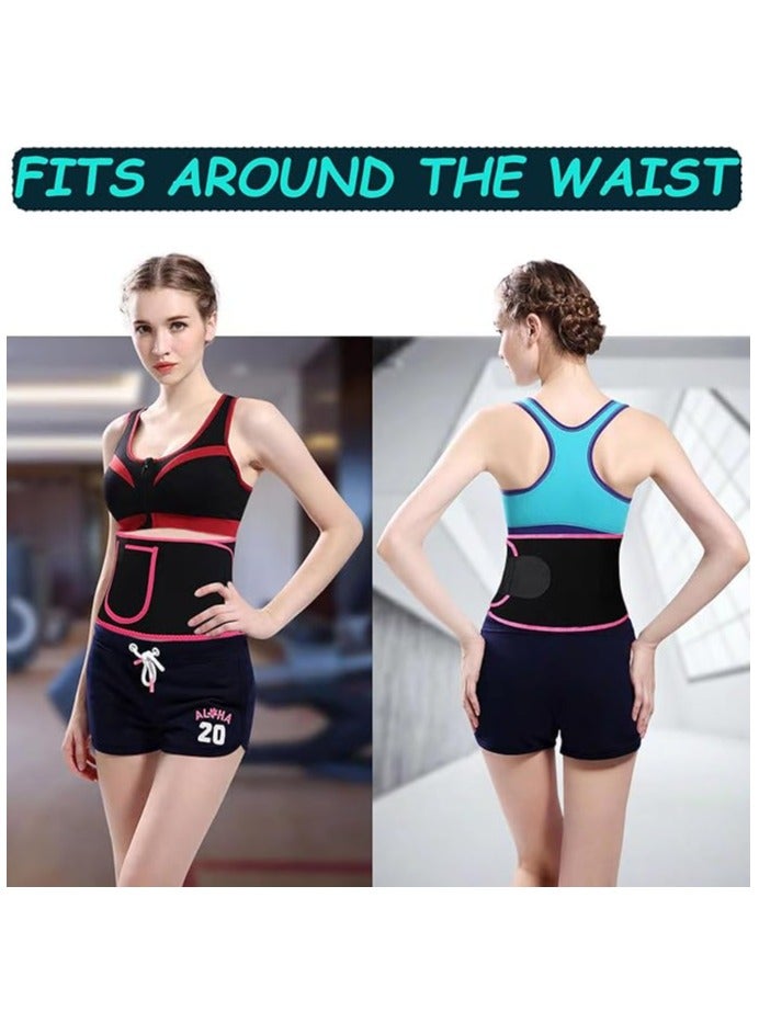 Neoprene Sauna Sweat Belt, Waist Trainer Women Men, Adjustable Waist Trimmer, Waist trainer for Weight Loss Increases Perspiration, Waist trimmers for Workout,Running and Fitness,Phone Pocket - Image 2