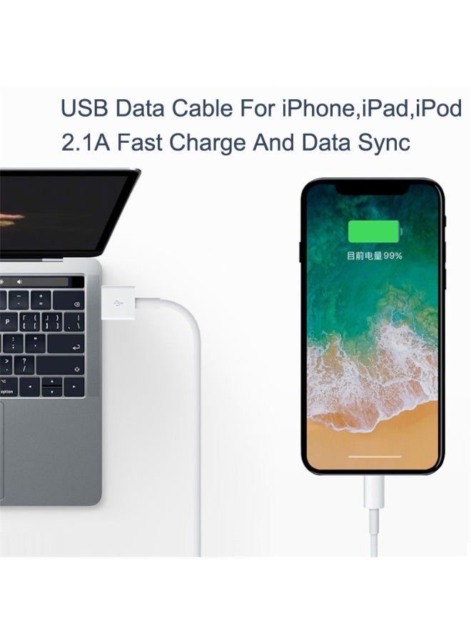 High-Speed USB Charging Cable for iPhone 13, 12, 11 – Fast Charge & Data Sync – Durable & Tangle-Free – Compatible with Lightning Devices - Image 3