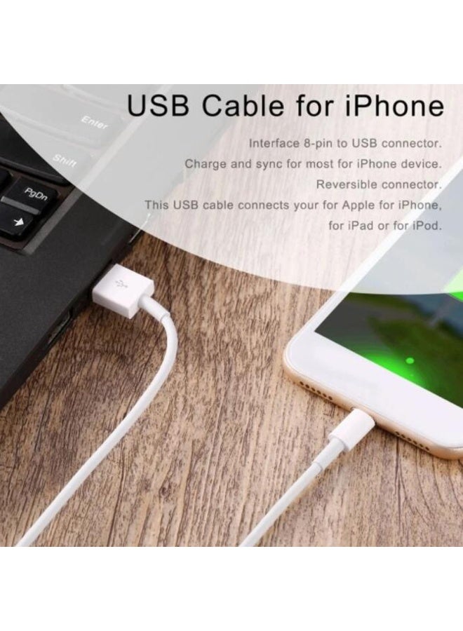 High-Speed USB Charging Cable for iPhone 13, 12, 11 – Fast Charge & Data Sync – Durable & Tangle-Free – Compatible with Lightning Devices - Image 2