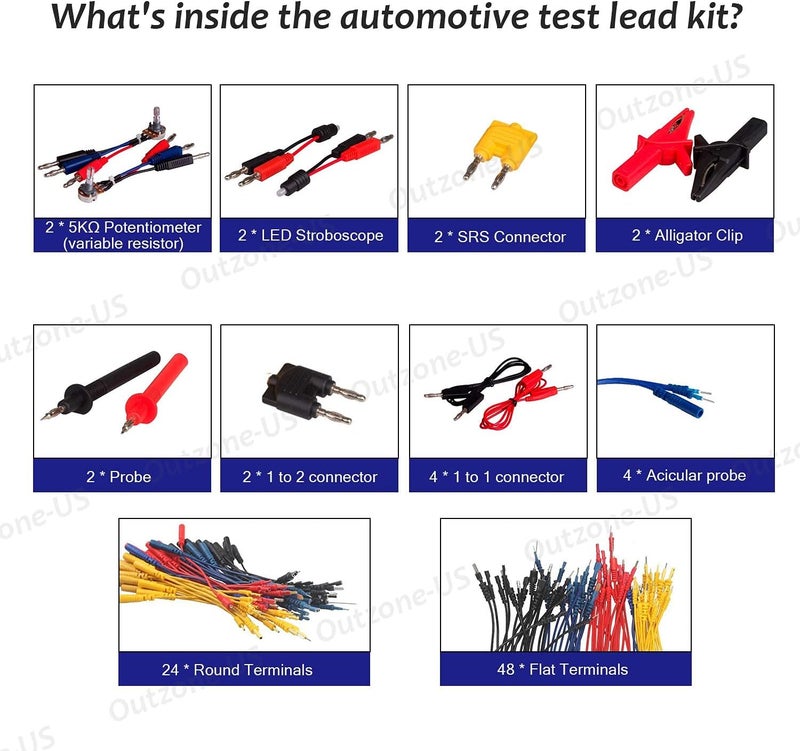 Outzone Automotive Test Lead Kit - 92 Pieces - Image 3