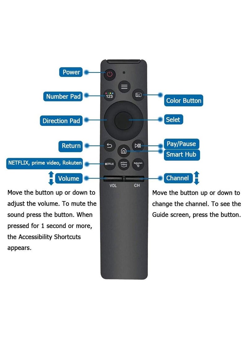 Eworld - Universal Remote Control for Samsung Smart TV Replacement of HDTV 4K UHD Curved QLED and More with Netflix Prime Video Buttons - Image 1