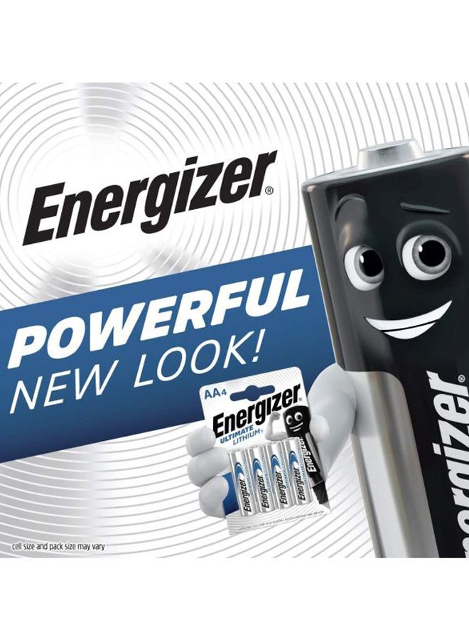 Energizer Max Plus Alkaline AA Batteries - Pack Of 4 Grey/Black/Silver - Image 4