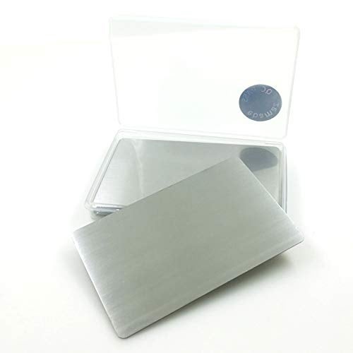 Ebamaz 304 Stainless Steel Thick 0.5mm Metal Business Cards Blank Tablet 86X54mm Pack of 10PCS (Silver Brushed Finishing, Blank) - Image 5