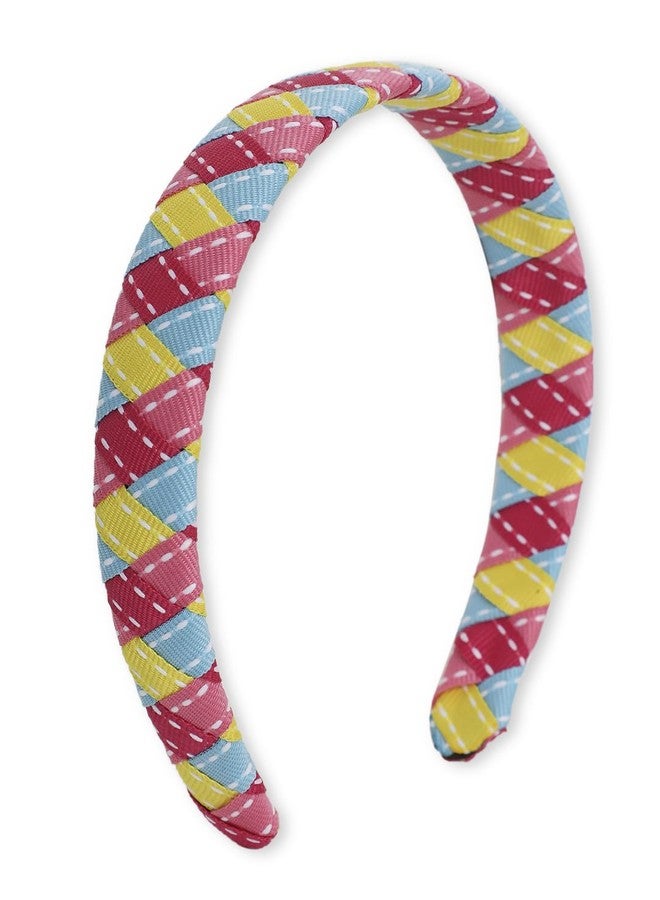 ARENDELLE Braided Ribbon Hairband in Multicolour for Girls - Image 3