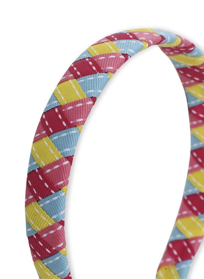 ARENDELLE Braided Ribbon Hairband in Multicolour for Girls - Image 5
