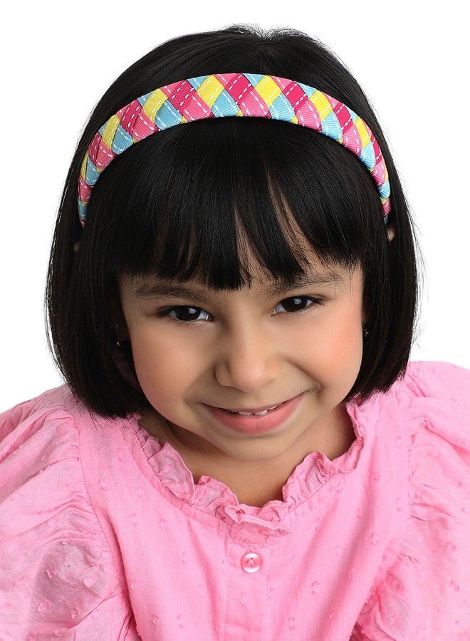 ARENDELLE Braided Ribbon Hairband in Multicolour for Girls - Image 1