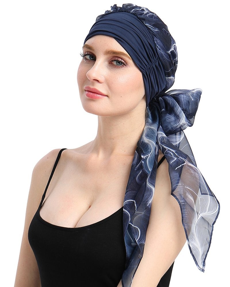 FocusCare Chemo Hats Hair Loss Wig Accessory Scarf Cotton Turban Headwraps Snug Headwear for Cancer - Image 3