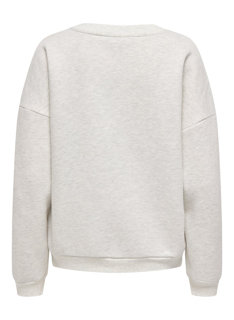 ONLY Onlholly L/S V-Neck Brooch Cs Swt - Image 2