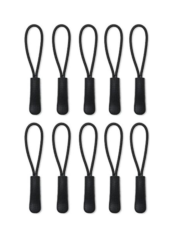NIBEMINENT 10-Piece Strong Nylon Cord Zipper Black
