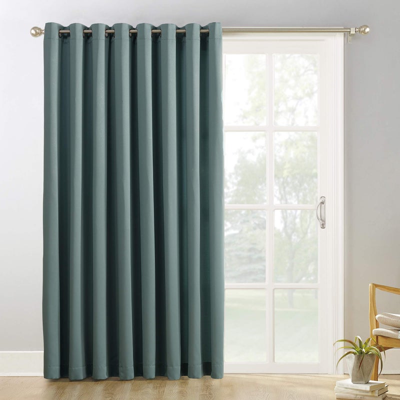 Sun Zero Sun Zero Easton ExtraWide Blackout Grommet Sliding Patio Door Curtain Panel 