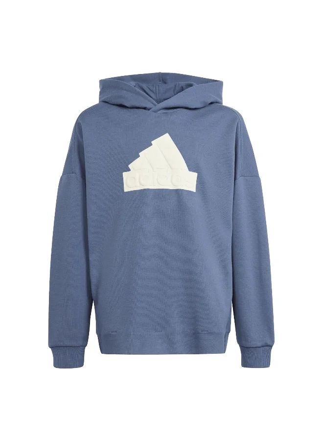 اديداس adidas U Fi Logo Hd Blue Training Sweatshirts 7-8Y