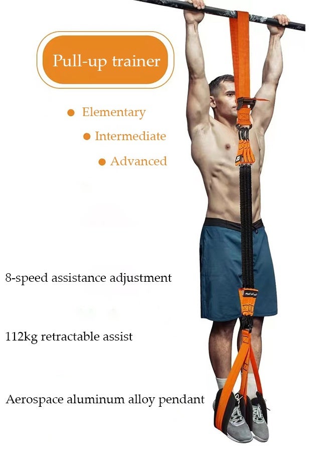 DUNISO شريط مساعدة السحب، أشرطة مساعدة بار السحب، أشرطة مقاومة ثقيلة قابلة للتعديل والاستبدال، سهلة التجميع، مناسبة للعائلة، السفر، الأنشطة الخارجية، بناء العضلات، حرق الدهون، وتحسين التمارين الهوائية - Image 5