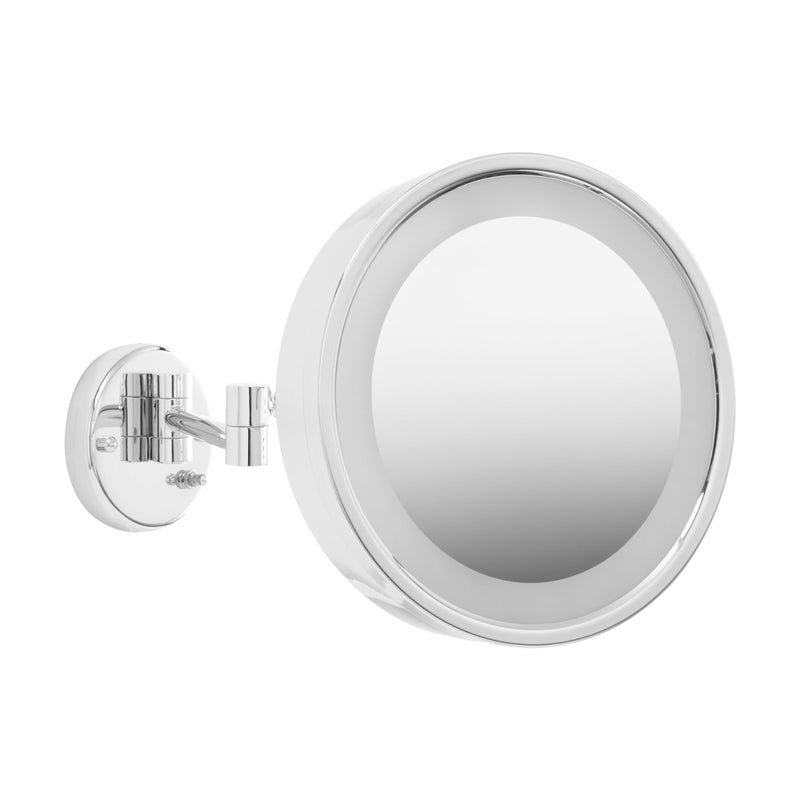 JERDON 975Inch Wall Mount zmskrup Mirror 3X Magnification 15inch Wall Extension Chrome Finish Model HL7CF