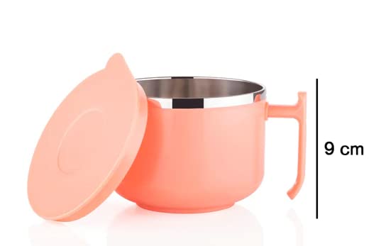 S Cart Maggie & Soup Bowl, Maggie Bowls with Handle, Soup Bowl with Spoon, Soup Bowl with Handle (Multicolor Pack of 1) - Image 4