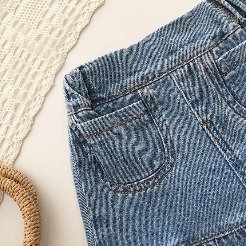 Girls' Denim Skirt Half-Length New Style Summer Baby Skirt Ruffled Baby'S Hip Skirt Fishtail Skirt Trendy - Image 5