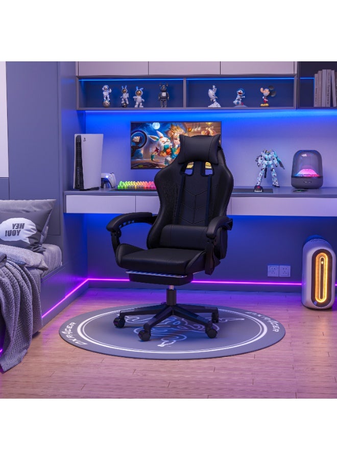Zanaboni Professional PU Leather Gaming Chair with Footrest - Adjustable Ergonomic Computer Office Chair for Ultimate Comfort, High Back Support, and 135° Recline for Work, Gaming, and Rest - Image 5