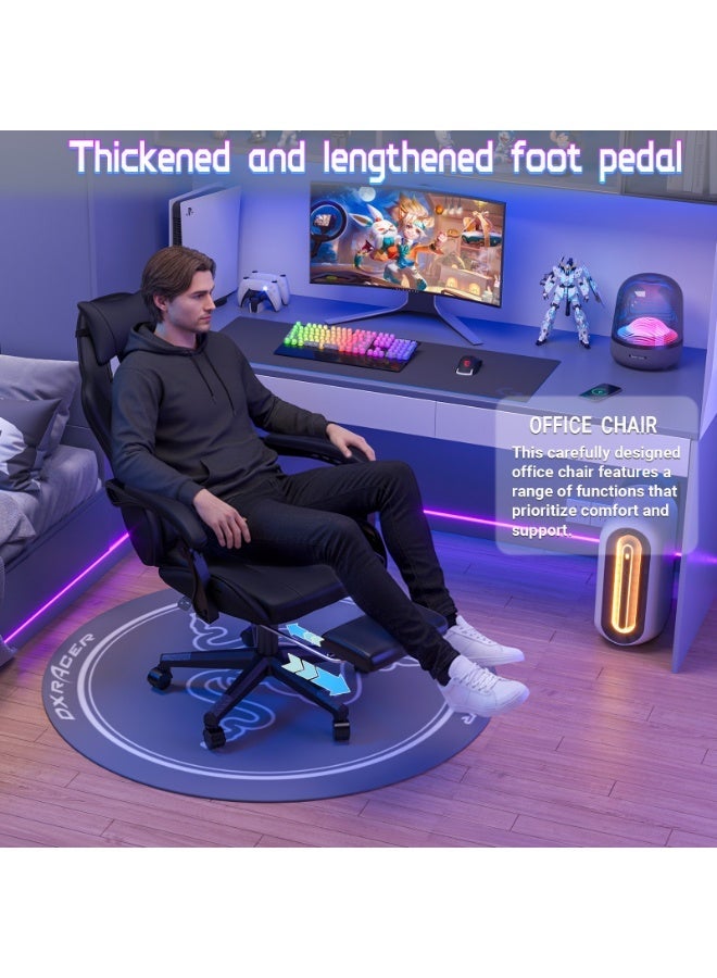 Zanaboni Professional PU Leather Gaming Chair with Footrest - Adjustable Ergonomic Computer Office Chair for Ultimate Comfort, High Back Support, and 135° Recline for Work, Gaming, and Rest - Image 4