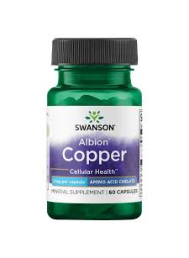 SWANSON Albion Copper 2 mg 60 Capsules - Image 1