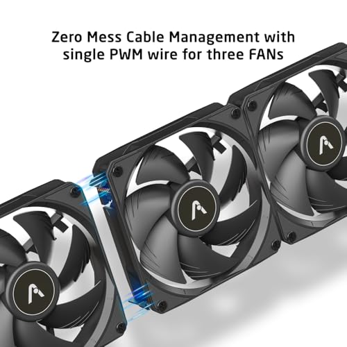 ANT Esports ProLab Design AI360 LC AIO Liquid Cooler|Up to Intel® LGA1851, AMD® AM5/Threadripper|High-Performance FAN (2200 RPM, 4.5 mmAq)|High Density Radiator|WireFree FANs PWM Control| 5 Year Warranty - Image 3