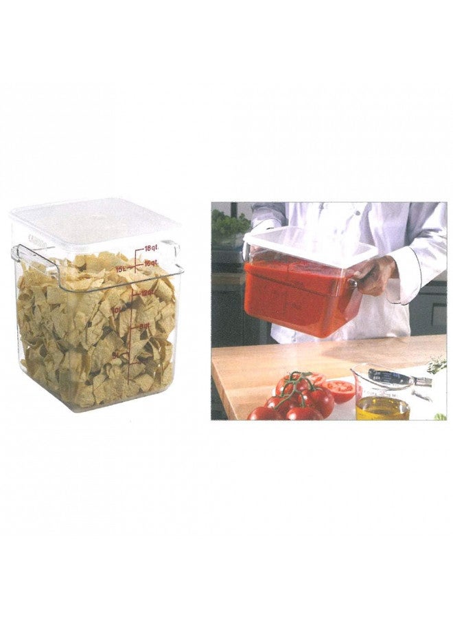 Cambro حاوية تخزين الطعام كامبرو 4SFSCW135 كام سكوير (4 كوارت، بولي كربونات، NSF) - Image 2