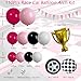 Ceeulvu Pink Race Car Balloon Arch Kit Hot Pink Black White Balloon Garland with Checkered Flag Tire Trophy Balloon Pink CarThemed Banner for 2 Fast Girl Birthday Racing Party Decorations - Image 4