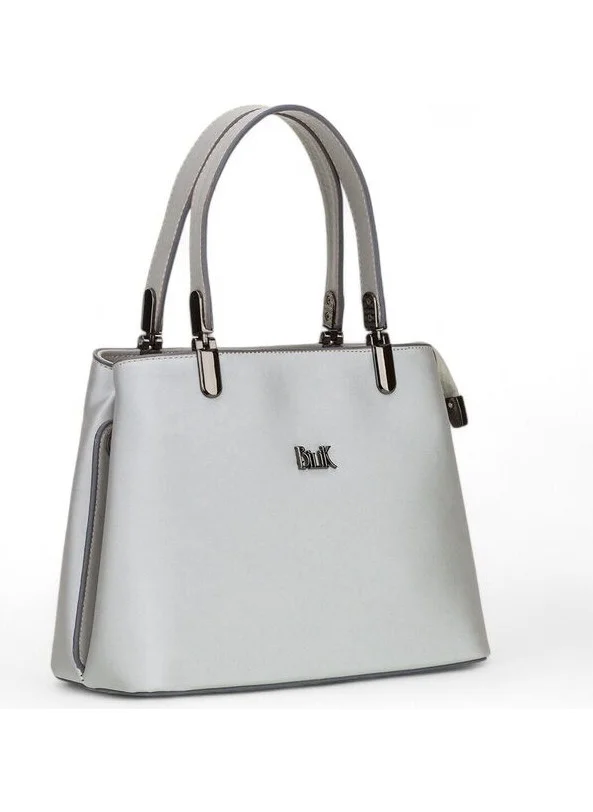 Bilik Deri Bilik Leather Lame Fabric Women's Handbag Riv 222-KM