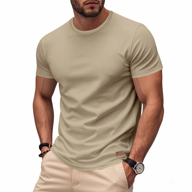 Cross-Border Independent Summer Hot-Selling Men''s Classic Light Luxury Loose Simple Quick-Dry Trendy Short-Sleeve in Stock - Image 5
