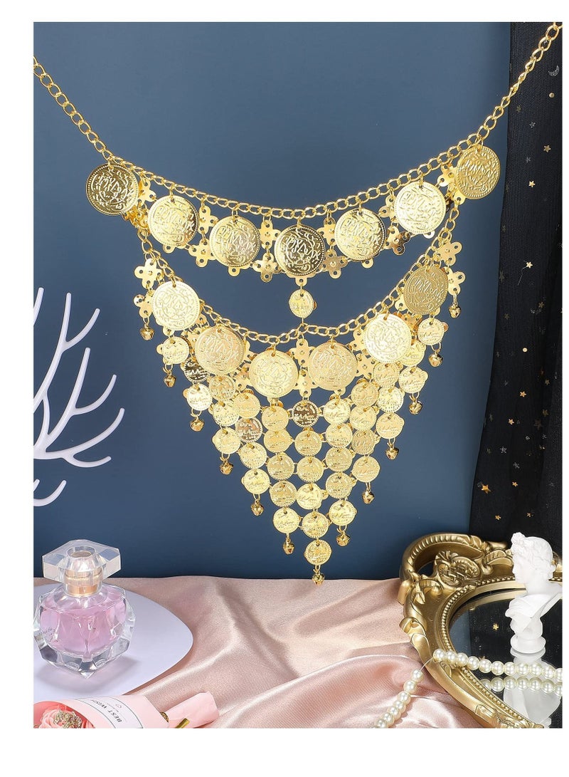 Y&D Lady Face Veil Belly Dance Jewelry Coin Chain for Cosplay  Accessories - Image 4