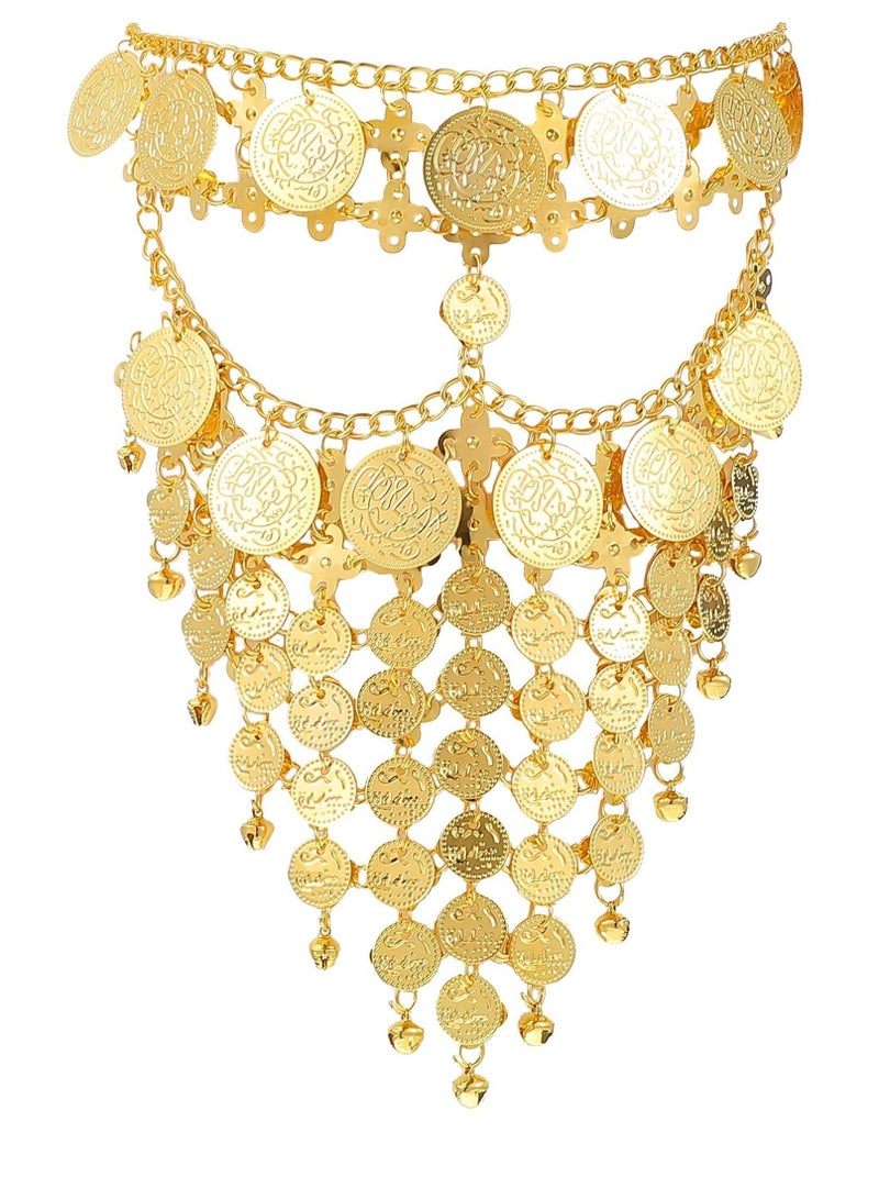 Y&D Lady Face Veil Belly Dance Jewelry Coin Chain for Cosplay  Accessories - Image 1