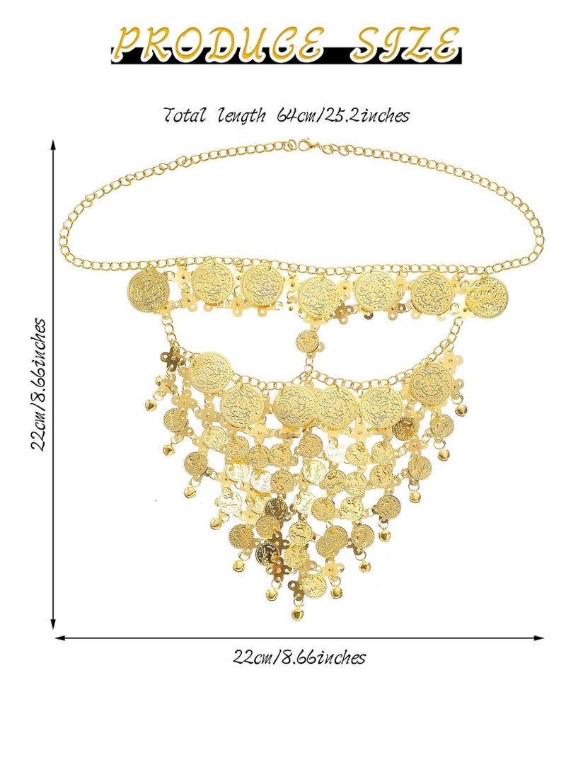 Y&D Lady Face Veil Belly Dance Jewelry Coin Chain for Cosplay  Accessories - Image 3