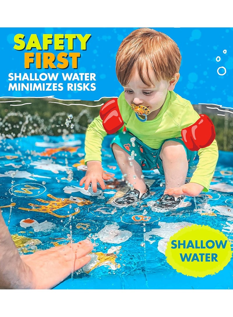 Splash Pads Sprinkler for Kids and Baby Pool for Learning Toddler Sprinkler Pool, 100cm, Outside Water Toys  - Image 3