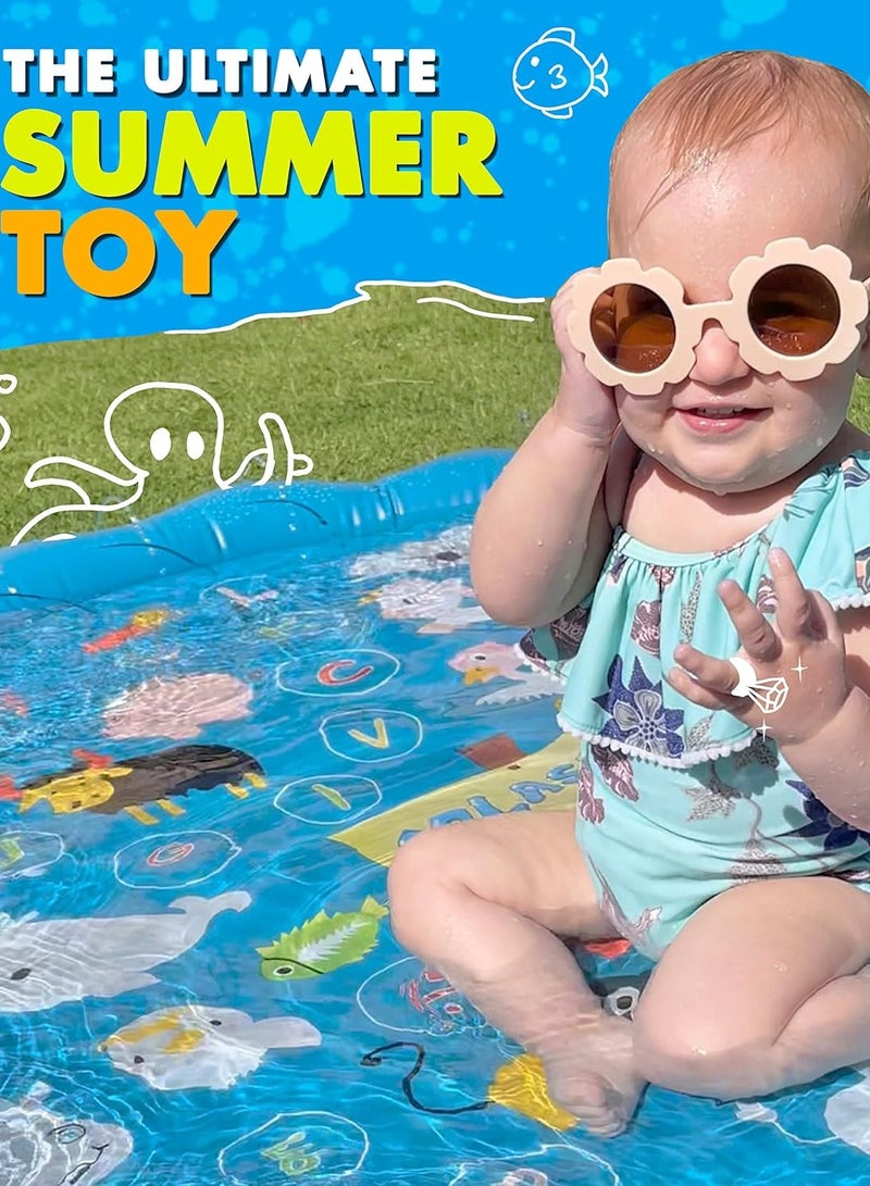 Splash Pads Sprinkler for Kids and Baby Pool for Learning Toddler Sprinkler Pool, 100cm, Outside Water Toys  - Image 4