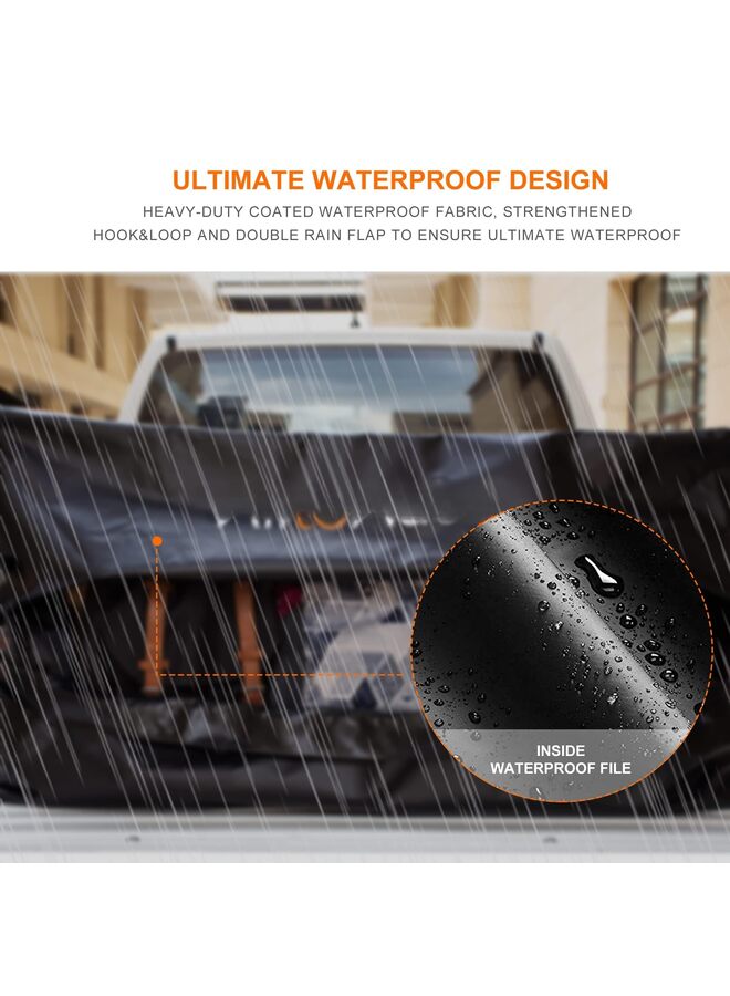 حقيبة شحن صندوق الشاحنة مع شبكة شحن، مقاومة للماء 600D شديدة التحمل، بسيطة ومريحة للتركيب، تناسب أي حجم شاحنة (51 بوصة × 40 بوصة × 22 بوصة) 26 قدمًا مكعبًا - Image 4