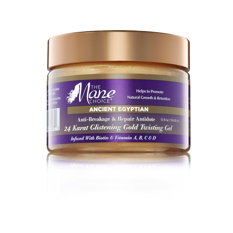 The Mane Choice Ancient Egyptian Anti-Breakage & Repair 24 Karat Gold Twisting Hair Gel, Definition & Shine Braid Gel for Dry, Damaged, Color or Chemically-Treated Hair, Fights Split Ends, 12 Oz - Image 1