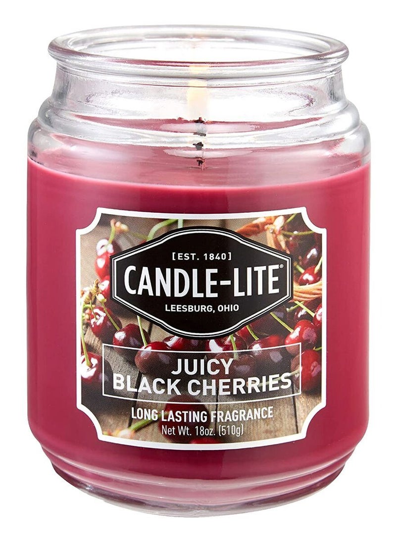 Candle-Lite Juicy Black Cherries Jar Candle 510g - Image 2