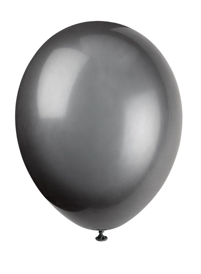 Unique Phantom Black  Balloons 12" - Pack Of 10 - Image 1