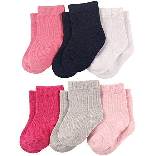 Luvable Friends Unisex Baby Newborn and Baby Socks Set, Girl, 6-12 Months - Image 2