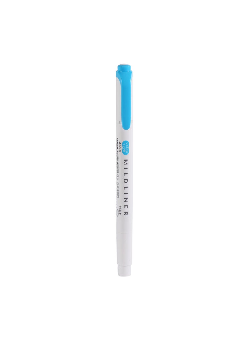 ZEBRA Mildliner Double Sided Highlighter , for Journal Planner , marking dictionary, Note Taking , drawing illustrations , Pack of 10 Light Blue Highlighters  - Image 2