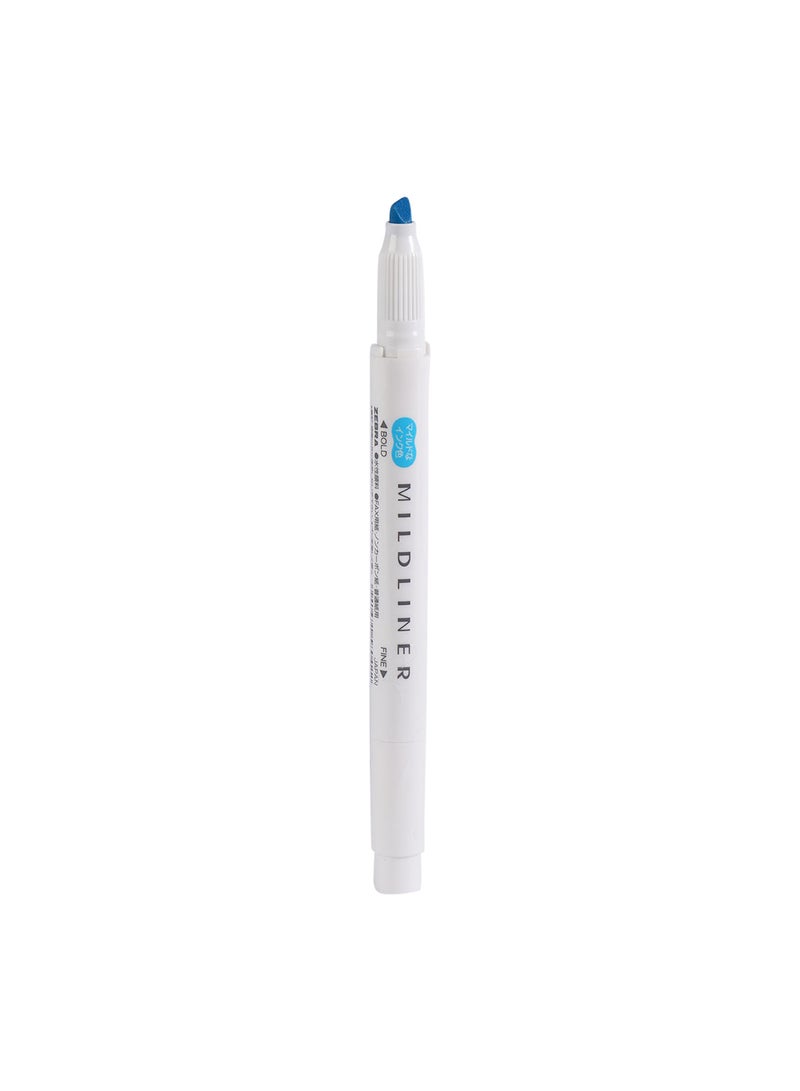 ZEBRA Mildliner Double Sided Highlighter , for Journal Planner , marking dictionary, Note Taking , drawing illustrations , Pack of 10 Light Blue Highlighters  - Image 3
