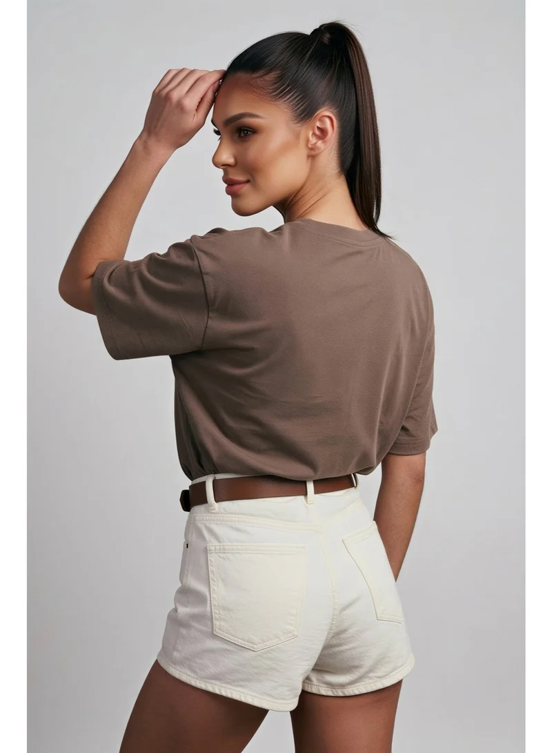 ملابس رياضية من كور Oversized Tee - Brown