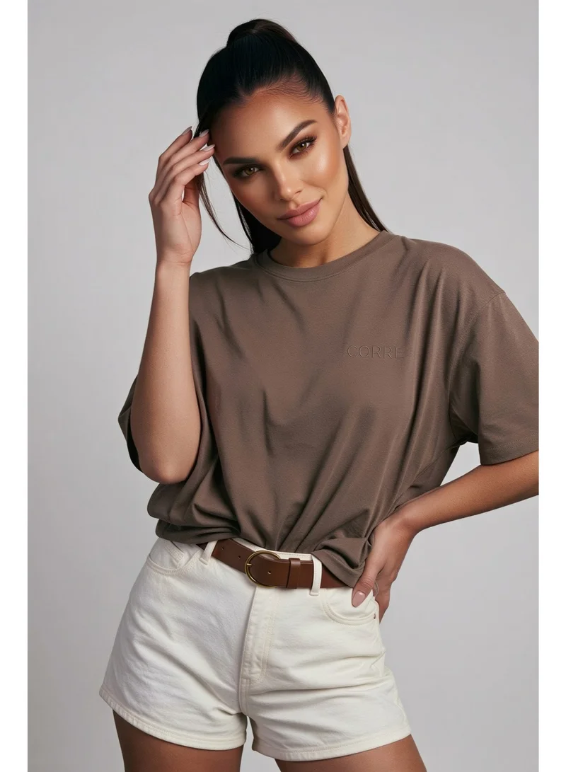 ملابس رياضية من كور Oversized Tee - Brown