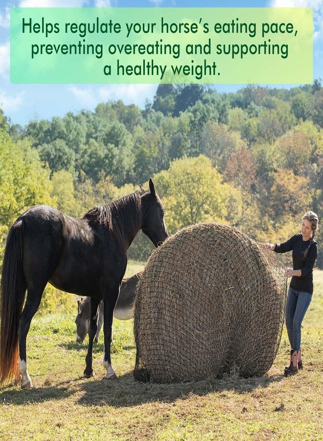 Finerelprot 5x5 ft Round Bale Hay Net - Slow Feeder for Horses & Livestock, Extra Dense 2" Knotless Holes, Durable & Healthy Feeding Solution - Image 2