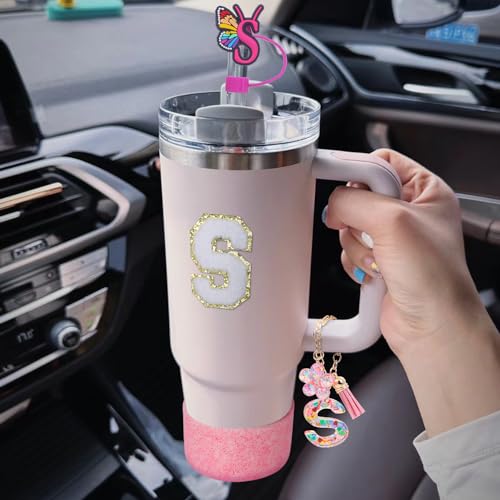 LA KEN DU Use for Stanley Cup Accessories Charms 40oz 30oz,Compatible with Stanley Cup Letter Charms for Handle Silicone Boot,Straw Cover Topper & Sticker(S) - Image 3