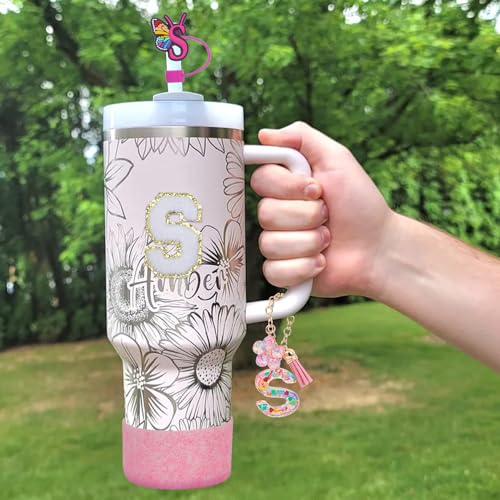 LA KEN DU Use for Stanley Cup Accessories Charms 40oz 30oz,Compatible with Stanley Cup Letter Charms for Handle Silicone Boot,Straw Cover Topper & Sticker(S) - Image 5