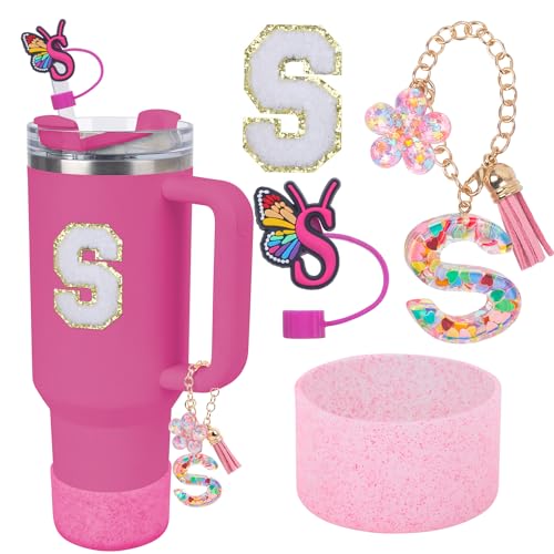 LA KEN DU Use for Stanley Cup Accessories Charms 40oz 30oz,Compatible with Stanley Cup Letter Charms for Handle Silicone Boot,Straw Cover Topper & Sticker(S) - Image 1