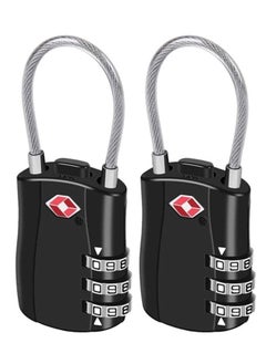 Generic TSA Approved Luggage Combination Locks(2 Pack,black) Combination Padlock with Alloy Body TSA Lock for Travel Bag, Suit Case, Lockers, Gym, Bike Locks or Other  - Image 1